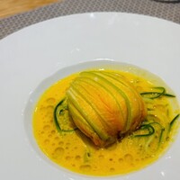 フィエルテ - 花ズッキーニ ホタテのムース