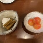 花坊 - 蕗佃煮おろし、ミニトマト甘煮