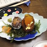 うなぎ亭 友栄 - 蝦夷あわび二種盛り　￥2,000