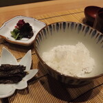 割烹さいお - コシヒカリ＆山蕗有馬煮