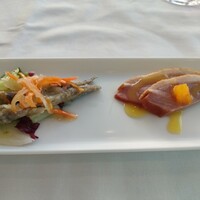 東京會舘 銀座スカイラウンジ - アミューズ（ワカサギ・鴨）