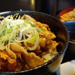 和顔 鶏魚楼 - ひこま豚スタミナ丼大盛り。