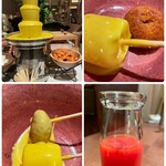 ヒルトン 広島 - チョコファウンテンが……マシュマロ、ミニドーナツに黄色のチョコをたっぷり！めっちゃ甘かっけど自分好みです( ◠‿◠ )