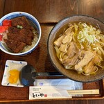 といや - ★平日限定といや名物セット（大盛セット・肉きしめん冷・ミニタレカツ丼・1050円税込）★