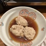 橙 - 鶏団子　荒めの食感が美味しい