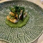 SETTAN - きゅうりを発酵させたソースと3種類のきゅうりをトッピングしたフリット