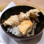 うを徳 - 2024.6 明石の鯛と羅臼産トキシラズのミニ天丼