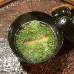 心根 - 岩魚とオクラのお椀