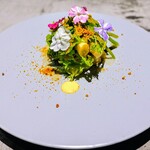 French Restaurant ensia - ホワイトアスパラと鮑