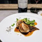 French Restaurant ensia - ウズラ詰め物モリーユ茸クリームソース