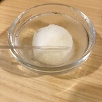 とんかつ そら - デザートのシャーベット