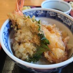 やぶ善 - "海老"と"大葉"のミニえび天丼。