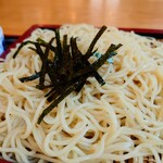 やぶ善 - ランチセット C：中華ざる + ミニえび天丼、1,100円。