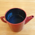 やぶ善 - 開店時間なので、まだ透明なのはしょうがない。