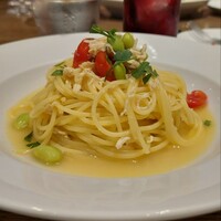Focacceria la Brianza - チェリートマトと枝豆のオイルパスタ
