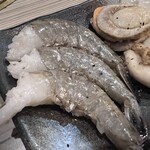 焼肉家けんちゃん - 海鮮３点盛り1098円・エビ