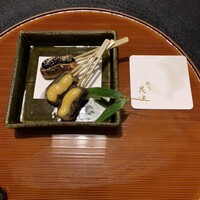 花咲 錦店 - 最近、お土産を持って行くので、そのお返しのサービス品です。酔ってて、説明を良く聞いて無くて美味しいお麩料理！