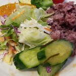 キッチン ブルー グローブ - サラダ、お新香でいただきます