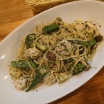 ボッチーノ - 大葉のパスタを引きで(人*´∀｀)