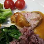 キッチン ブルー グローブ - 半分残したポシェ