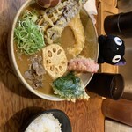 得正 中央環状線堺店 - 野菜の天ぷらカレーうどん。