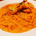 あさかのビストロBocO - 渡り蟹のトマトクリームパスタ（1,290円）