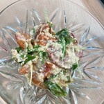 割烹 むら山 - 鮭とプラムの白和え