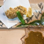 割烹 むら山 - 蝦夷あわひ天ぷら と肝ダレ