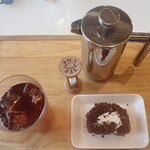 トーコーキッチン - 手作りチョコロールケーキ＋アイスティー