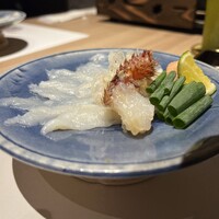 蟹たくみ - お造り(毛蟹・ふぐ刺し)