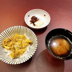 人形町 今半 - 〆の卵とじご飯/お味噌汁/お香物