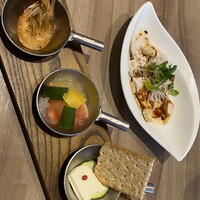 LUCIS GARDEN 恵比寿 - 5,500円のコースより、前菜3種盛り合わせ