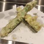 てんぷら 松月 - アスパラガス