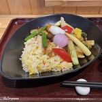 中国料理 神龍 - アスパラ肉巻きのせチャーハン
