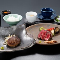 国産牛ステーキ＆ハンバーグランチ