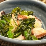 たこ焼き モダン焼き ふるちゃん - 明石タコの野沢菜わさび和え