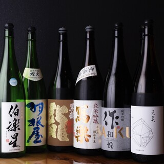 お寿司の旨さを引き立てる銘酒も充実。希少なワインも。