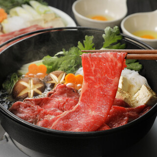 完全個室で味わう！茨城ブランド常陸牛のすき焼き