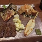 かこいや - 宮城の炉端盛り合わせ