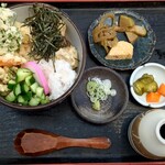 常陸手打蕎麦・うどん うち田 - 料理写真:とり天おろしぶっかけそば＠1500円