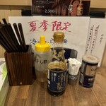 酒肴場 屯 - 卓上の調味料