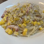 イタリカ - スィートコーンと自家製パンチェッタ