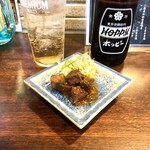 にくやくし 中野店 - お通しのマグロの血合いは...それなりかなぁ