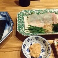 はらまさ - 平目、あん肝醤油