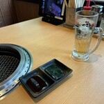 焼肉やまと 光が丘IMA店 - 濃口タレ、甘口タレ、ジンジャエール