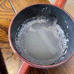 おそば美登利 - そば湯はサラサラタイプ