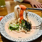 鶴うどん - 明太子クリームうどん