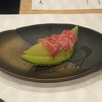 すき焼き十二天 - 生ハムメロン