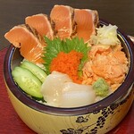 Tsumugian - 鮭サーモン帆立丼