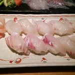 Zauo - 釣った鯛の寿司（半身）